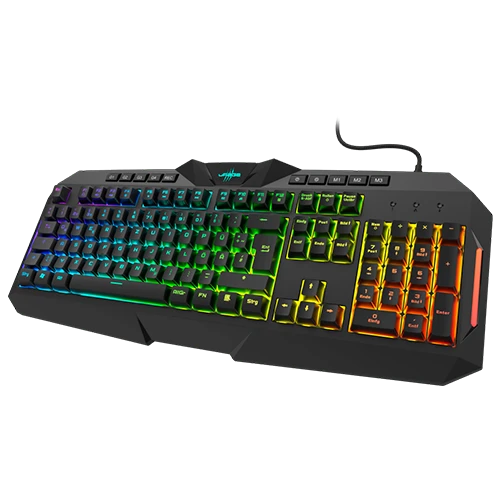 uRage Exodus 700 Gaming Keyboard D3186011 - Fullsize Layout - Semi-Mechanical - Wired - RGB Lighting - Black