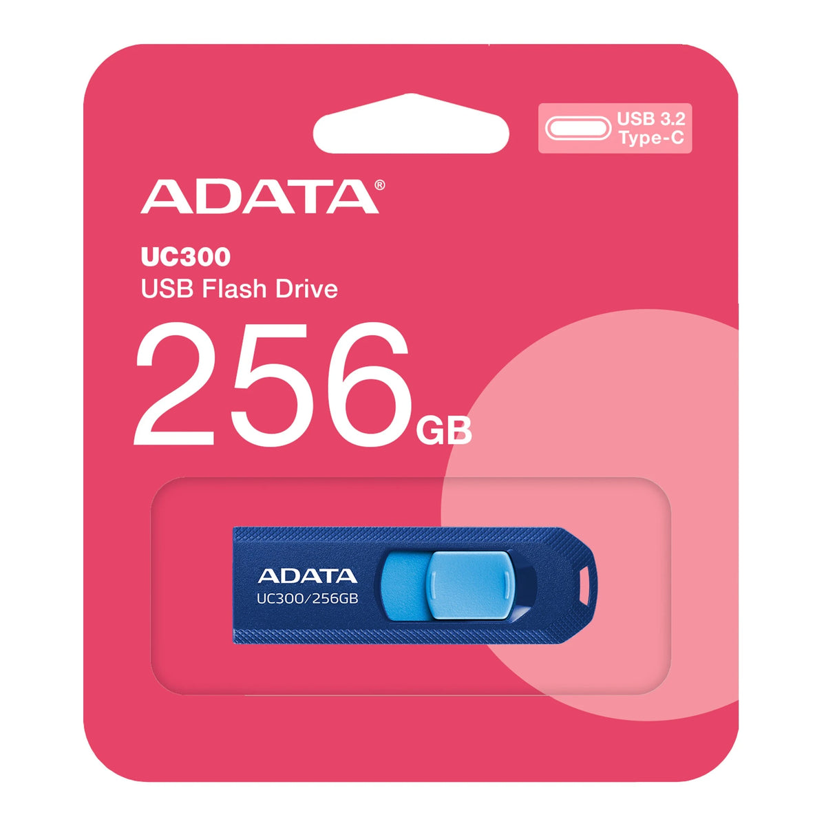 Adata UC300 USB Flash Drive - USB Type-C - Up to 100MB/s - Navy Blue