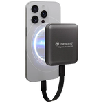 Transcend ESD420C Portable SSD with MagSafe - USB 20Gbps USB 3.2 Gen 2x2 - Up to 2,000 MB/s - Iron Gray