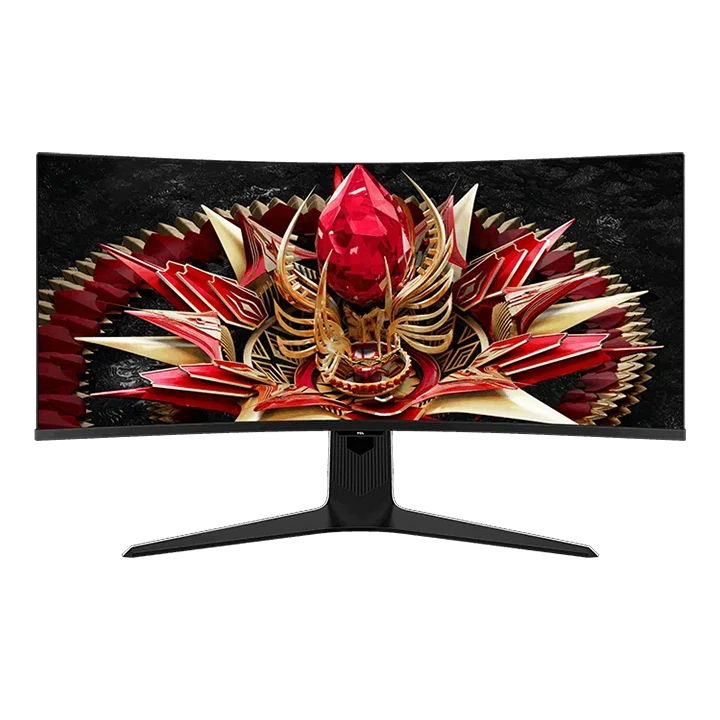 TCL R83Q Curved Gaming Monitor 34R83Q - 34" - WQHD - Fast-HVA (Mini LED) - 170Hz and 1ms (GTG) - 1100+ Local Dimming Zones - Black / White