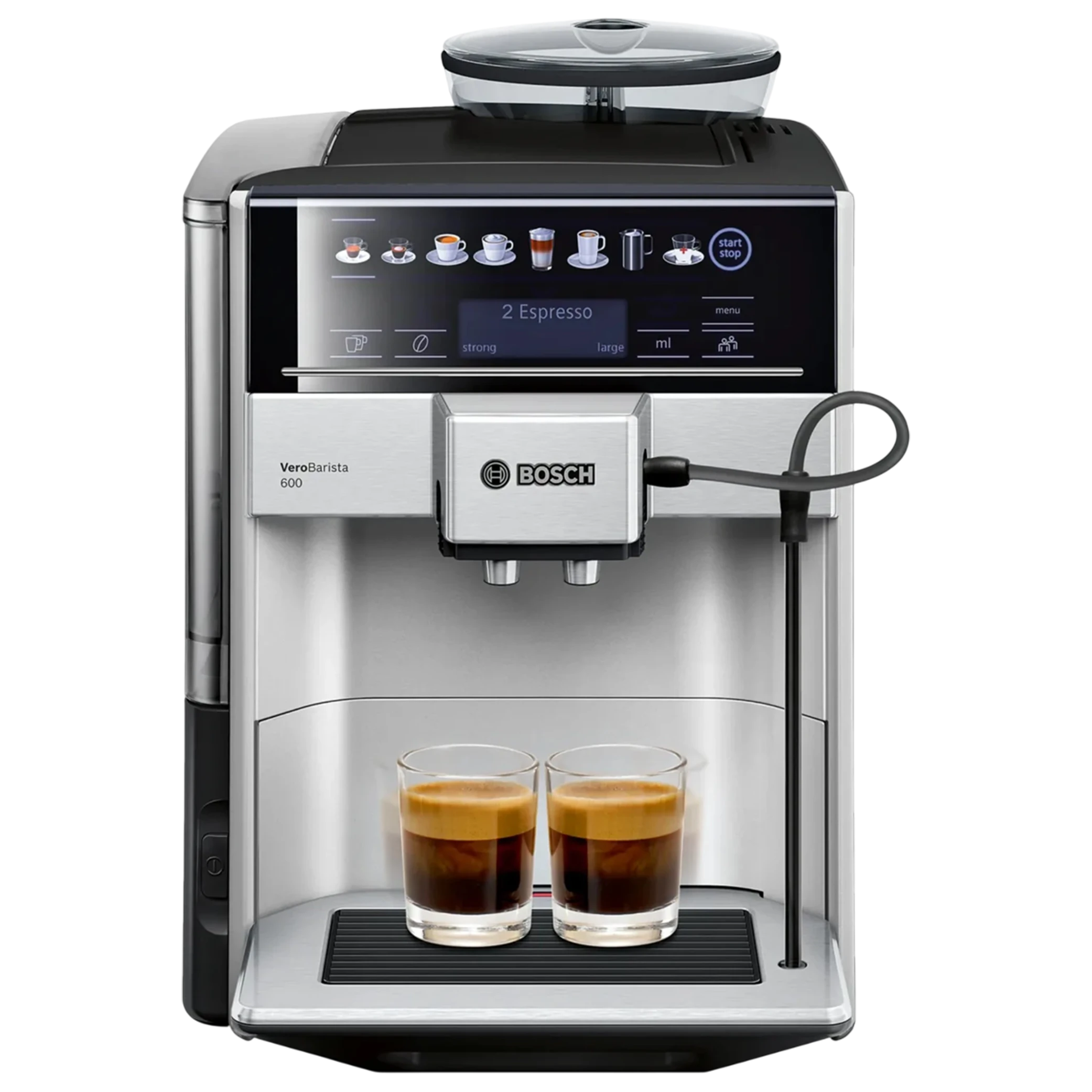 Bosch VeroBarista 600 Coffee Maker TIS65621RW Fully Automatic 1.7L Water Tank -  Automatic Steam Cleaning - Dual Grinding & Brewing - Silver