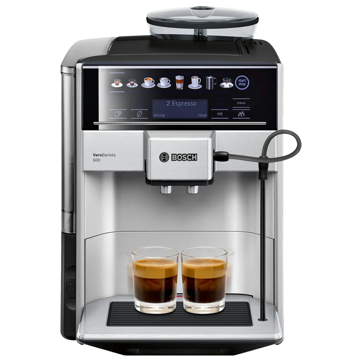 Bosch VeroBarista 600 Coffee Maker TIS65621RW Fully Automatic 1.7L Water Tank -  Automatic Steam Cleaning - Dual Grinding & Brewing - Silver