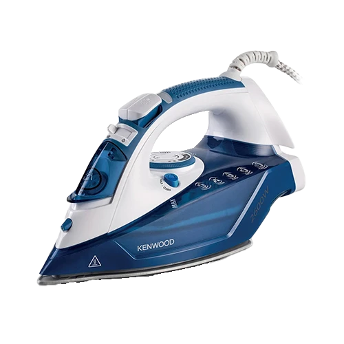 Kenwood Steam Iron STP75.000WB - 2600W Power - 0.35 L Water Tank - Ceramic Soleplate - 140g/min Steam Shot - Blue/White