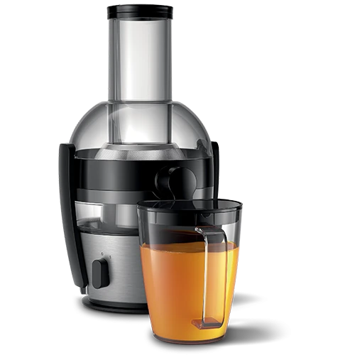 Philips Viva Collection Juicer HR1863/20 - 800W Motor - XL 75mm Feeding Tube - 2.0L Capacity - QuickClean Technology - Black / Stainless Steel