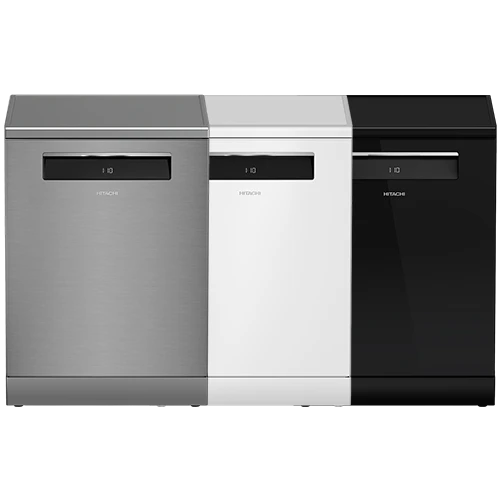 Hitachi Dishwasher HDF-F158CV with 15 Set - 8 Wash Programs - Surround Wash - Inverter Motor - Hygiene Care