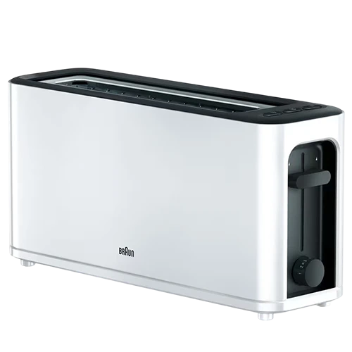 Braun PurEase Toaster HT3100 - 1000W - 7 Browning Levels - Comfort Lift - White