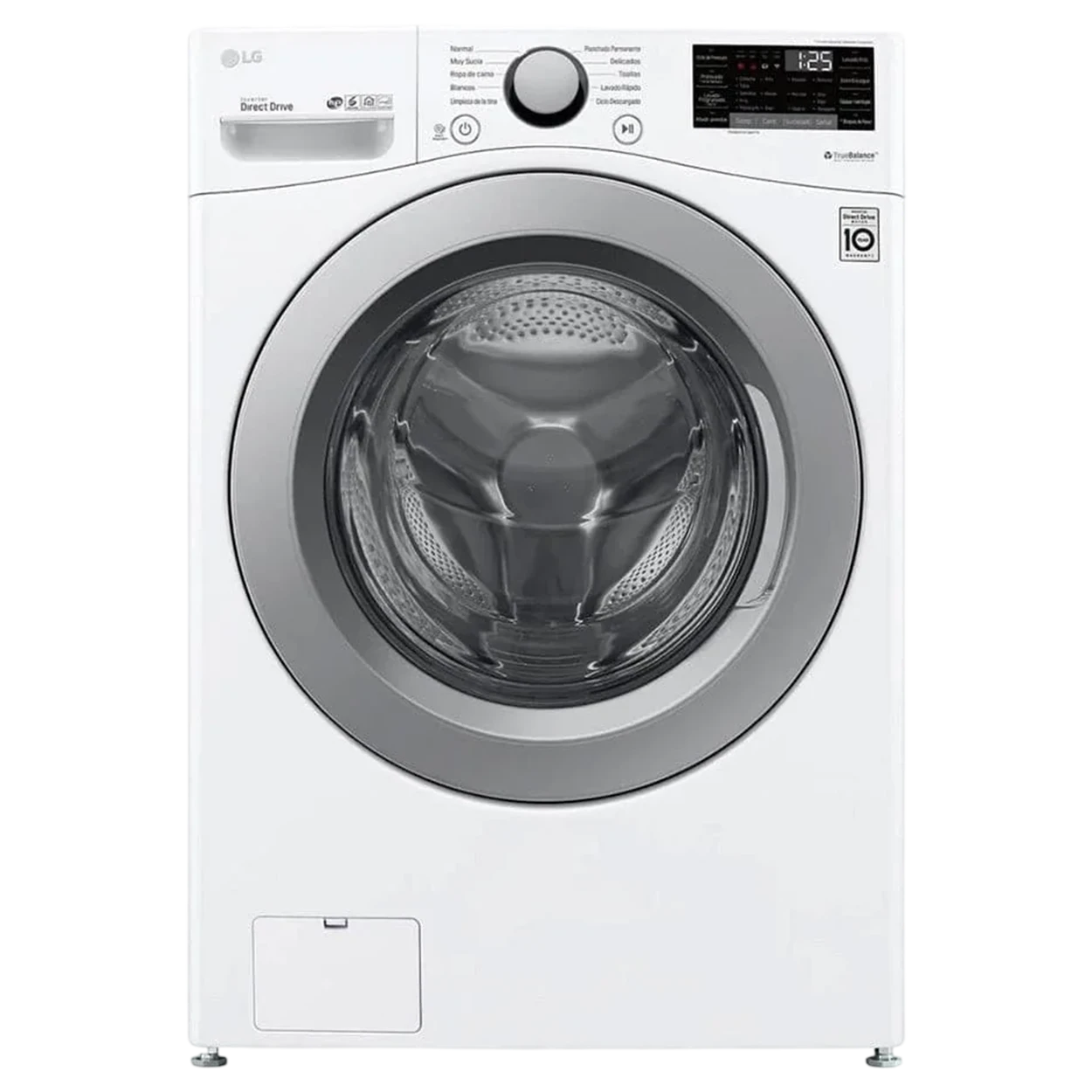 LG Front Load Washer and Dryer WDV1902WRV - 18/10 Kg Capacity - 6Motion Direct Drive - TurboWash Technology - Dual Inverter Direct Drive Motor - Steam Function - Pause and Add Item - White