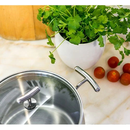 Silampos Yumi Glass Stockpot - Silver