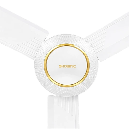 Shownic Ceiling Fan CF-56L40WG - 56 Inch with 3 Blades - 5 Level 2 in 1 Speed Regulator - Double Protection Fal Prevention Wire - White