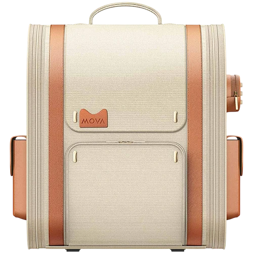 Mova Pet Backpack PB10 Pro - Smart Climate Control - USB-C Power Connectivity - Dual-Sided Expansion - Beige