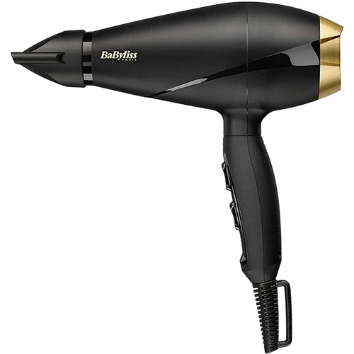 BaByliss Smooth Pro 2000 Hair Dryer 6704SDE/AC - Professional AC 2000W Motor - Ionic Frizz-Control - Precision Slim Nozzle - Black / Gold