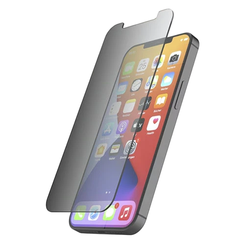 Hama Privacy Real Glass Screen Protector 213014 for Apple iPhone 13 Mini - Crystal Clear Display - Scratch and Fingerprint Resistant - Transparent