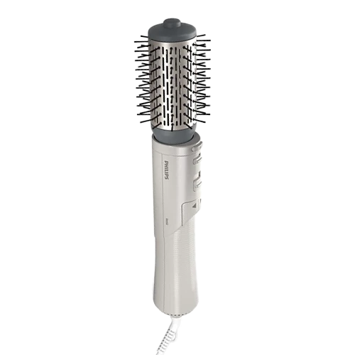 Philips 7000 Series Airstyler BHA710/13 - Rotating Natural Bristle Brush - 1000W Motor - Ionic Conditioning and Tourmaline Ceramic - Bidirectional Rotation - Silk White
