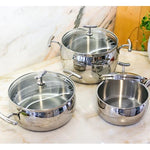 Silampos Yumi Glass Stockpot - Silver