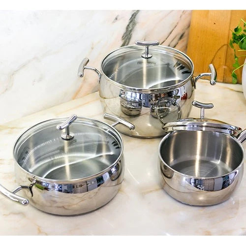 Silampos Yumi Glass Stockpot - Silver