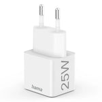 Hama Fast Charger USB-C - PD/Qualcomm - Mini-Charger -25 W - Smart Device Detection - Built‑In Safety System - Multi-Voltage Support