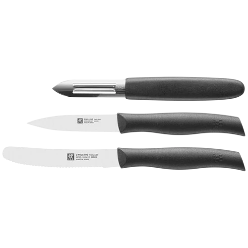 Zwilling Twin Grip 3 Pieces Knife Set - Black