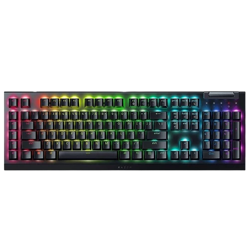 Razer BlackWidow V4 X Mechanical Gaming Arabic Keyboard RZ03-04703500-R391 - 100% Full Size - Razer Green Clicky - Wired - 6 Dedicated Macro Keys - Black