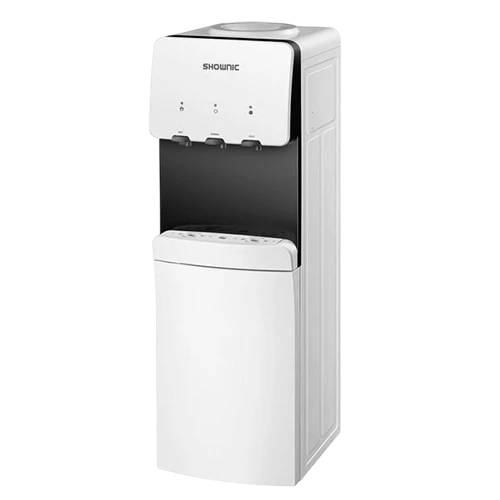 Shownic Water Dispenser with Storage Cabinet YT-C359BW - Three Water Outlets- High Efficiency Compressor - Child Safety Lock - White