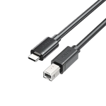 Unitek USB-C to USB-B Data and Charging Cable C14140ABK - High-Speed Data Transfer - Wide Compatibility - Black