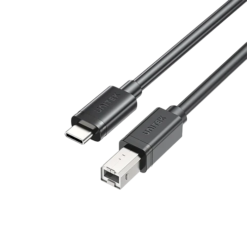 Unitek USB-C to USB-B Data and Charging Cable C14140ABK - High-Speed Data Transfer - Wide Compatibility - Black