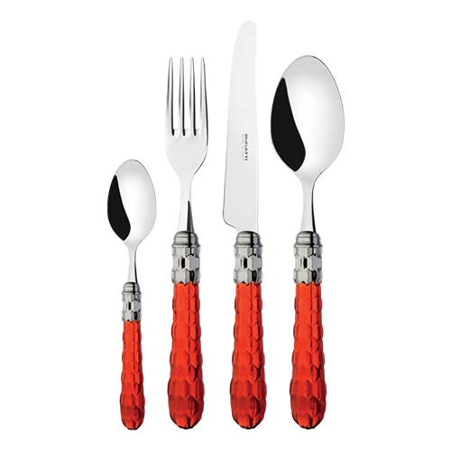 Bugatti Cutleries Cristallo 24 Pieces Wenge Red