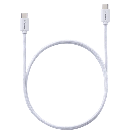 ADATA USB-C to USB-C Cable - 60W Power Delivery - 5Gbps Data Transfer - White