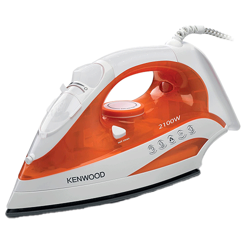 Kenwood Steam Iron STP50.000WO - 2100W Power - Ceramic Soleplate - 130g Steam Shot - Self-Clean & Anti-Drip - Orange