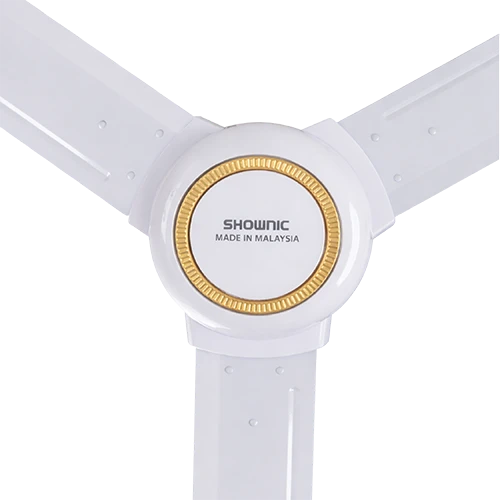 Shownic Ceiling Fan CFM-56KK40G - 56 Inch with 3 Blades - 5-Level Speed Regulator - 100% Copper Coil Motor - Thermal Fuse Protection - White