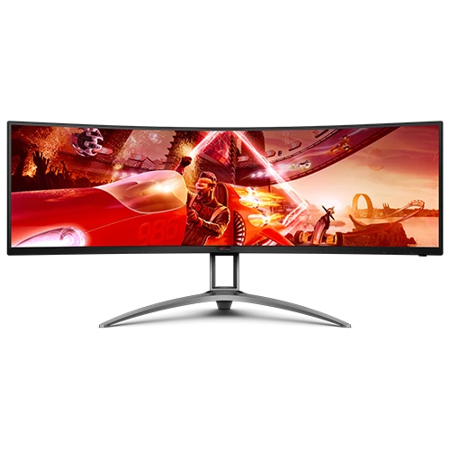 AOC AGON AG493UCX2/89 Curved Gaming Monitor AG493UCX2 - 49 Inch - DQHD - VA - 165Hz and 1ms MPRT - KVM Switch - Black