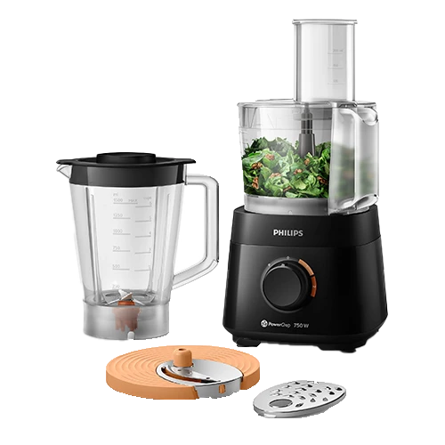 Philips Food Processor 3000 Series HR7301/90 - 750W - 1.5L Bowl - 2L Blender - Black