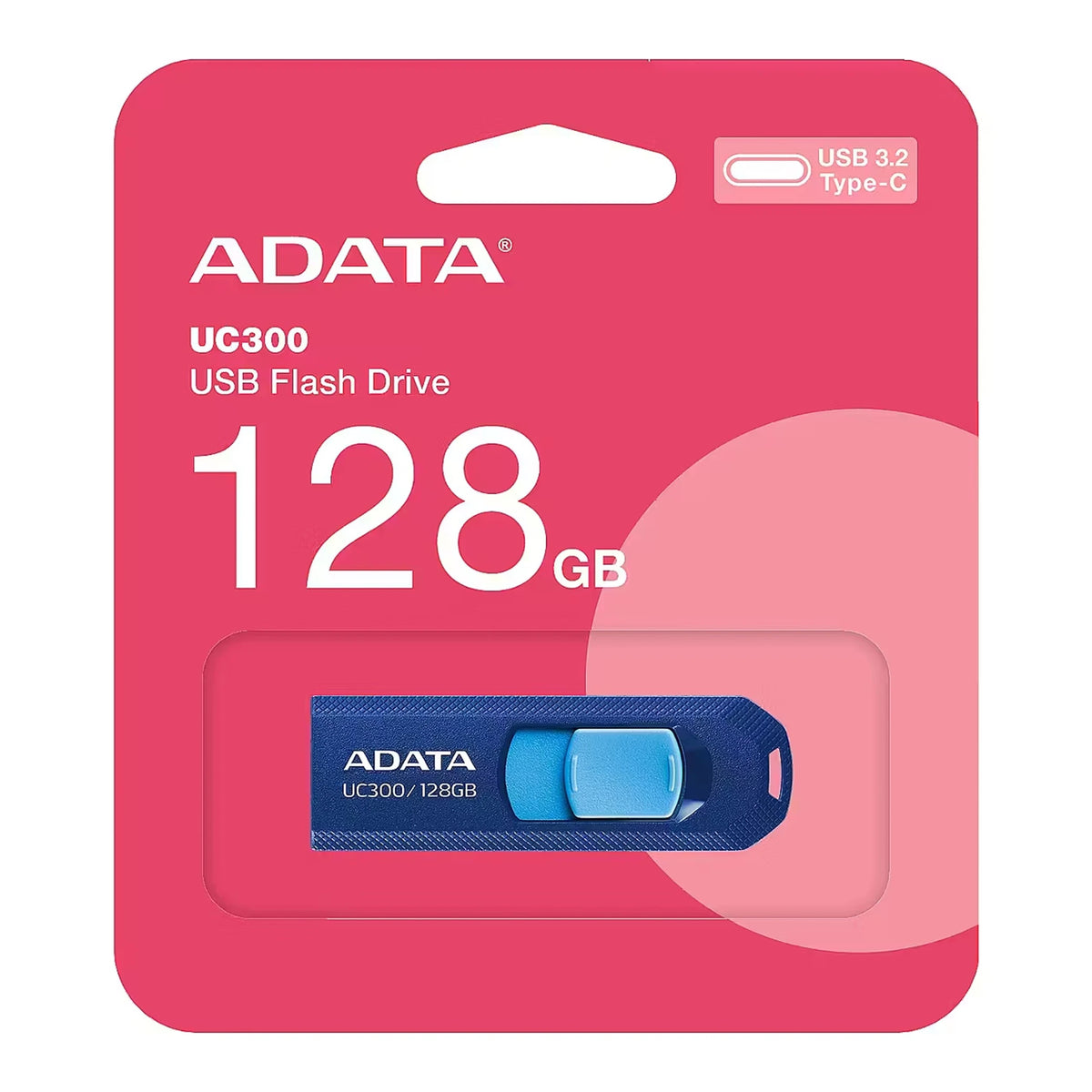 Adata UC300 USB Flash Drive - USB Type-C - Up to 100MB/s - Navy Blue