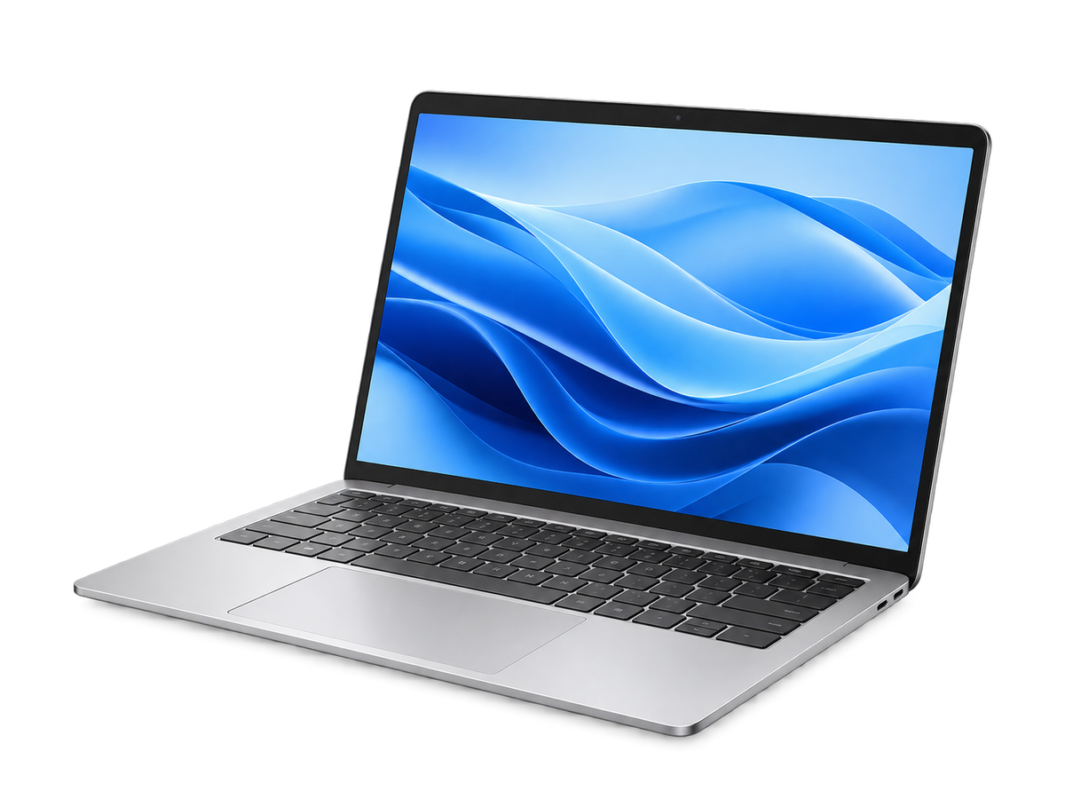 Modern premium silver laptop