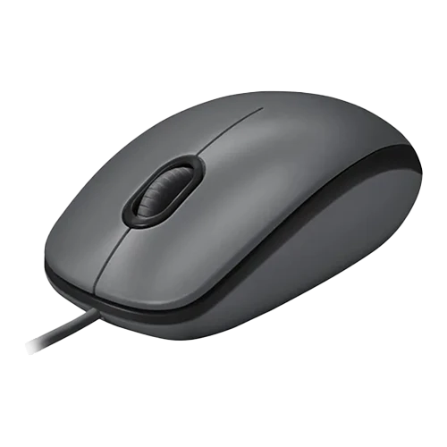 Logitech M100 Corded Mouse - 1000 DPI - Wired - Ambidextrous Design - Grey