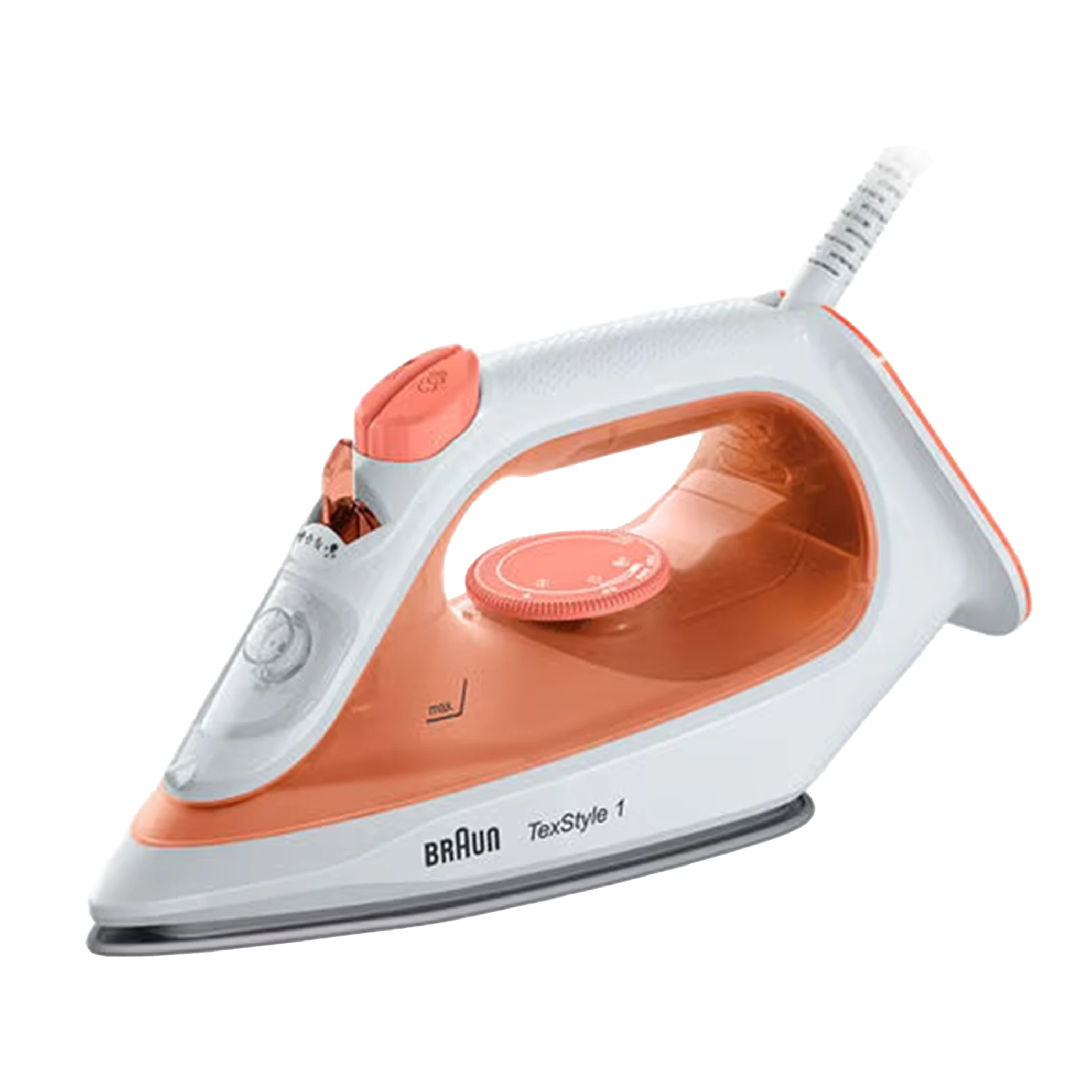 Braun Steam Iron SI1009OR 1900W Regional Edition (T-KACN) Designed for The Middle East and GCC Markets Non-Stick Soleplate - 35-Second Rapid Heat-Up - Eco Mode - Orange