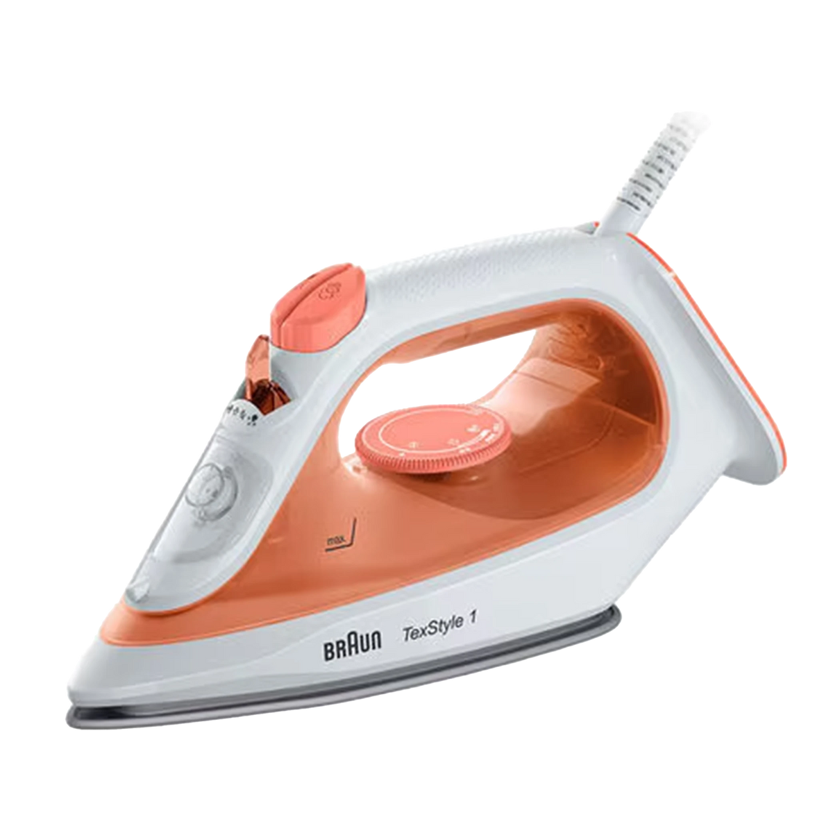 Braun Steam Iron SI1009OR 1900W Regional Edition (T-KACN) Designed for The Middle East and GCC Markets Non-Stick Soleplate - 35-Second Rapid Heat-Up - Eco Mode - Orange