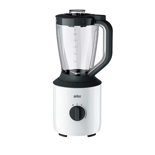 Braun PowerBlend 3 Jug Blender JB301AI-JB3173WH BL GBGCC - 800 W Motor - 1.5 Liters Capacity - Variable Speed with Pulse Function - White