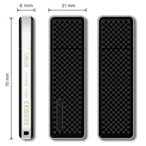 Transcend JetFlash 780 USB Flash Drive - USB 3.1 Gen 1 - Up to 400MB/s Read & 90MB/s Write - Black