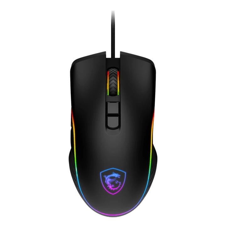MSI Forge GM300 Gaming Mouse - 7200 DPI - Wired - Symmetrical Design - Black