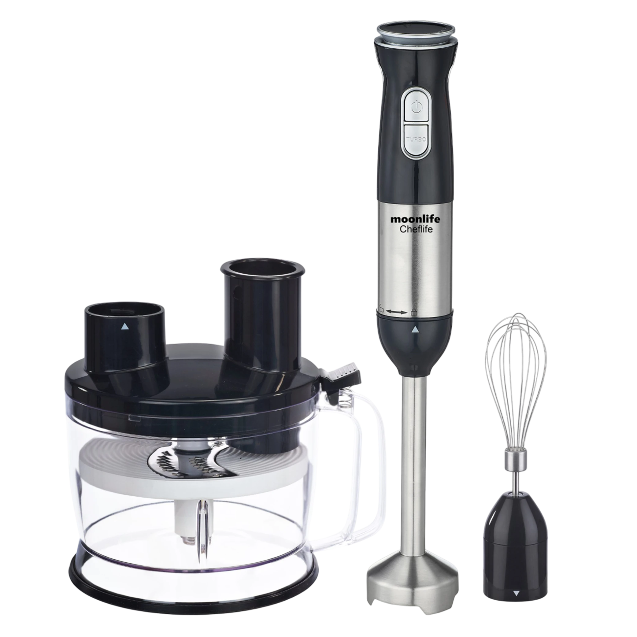 Moonlife Cheflife Blender Set MF330 - 4 in 1 Function - Variable Speed ​​Control - 1000W - Black