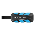 Adata SC740 External SSD - USB 3.2 Gen2 - Up to 1,050 MB/s Read and 1,000 MB/s Write - Rugged durability - Built-in USB-C Transfer Cable - Black / Blue