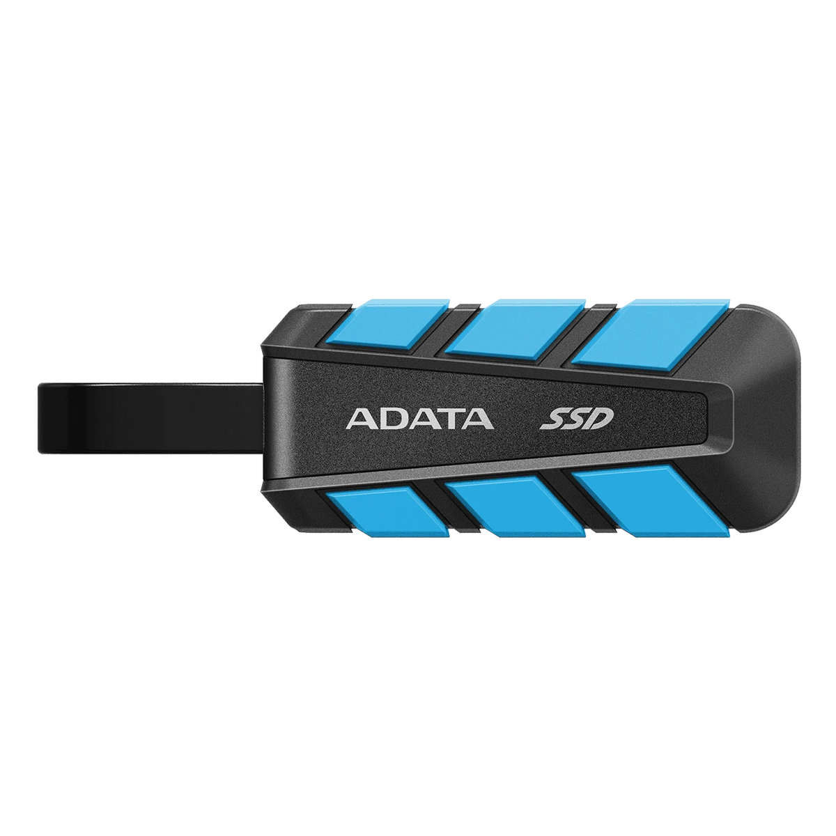 Adata SC740 External SSD - USB 3.2 Gen2 - Up to 1,050 MB/s Read and 1,000 MB/s Write - Rugged durability - Built-in USB-C Transfer Cable - Black / Blue