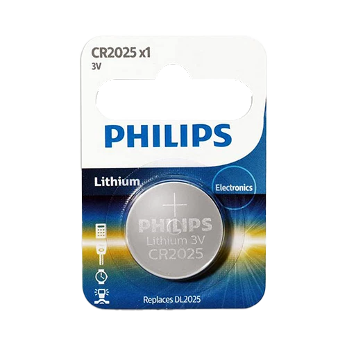 Philips Lithium CR2025 3V Battery - 150mAh Capacity - Leak & Corrosion Resistance - 10 Pack