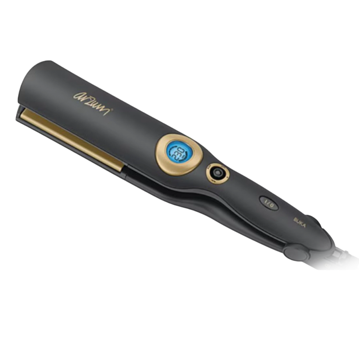 Arzum Buka Ionic Slim Hair Straightener - Power of 45 W - 150°C to 230°C - Ionic Technology - Ceramic Coated Plates - Joystick Heat Control - Black