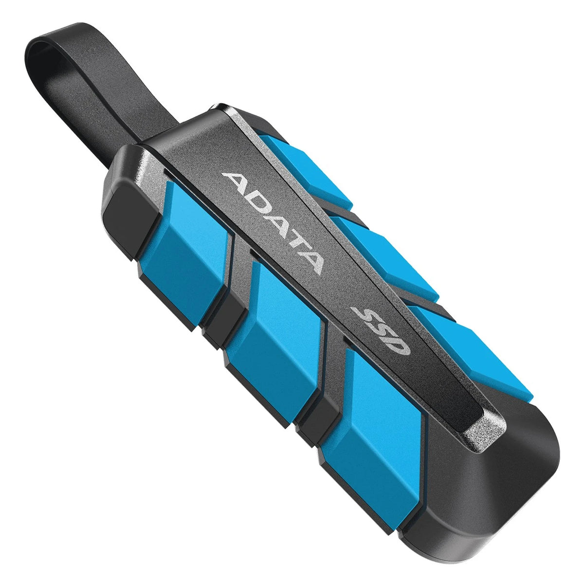 Adata SC740 External SSD - USB 3.2 Gen2 - Up to 1,050 MB/s Read and 1,000 MB/s Write - Rugged durability - Built-in USB-C Transfer Cable - Black / Blue