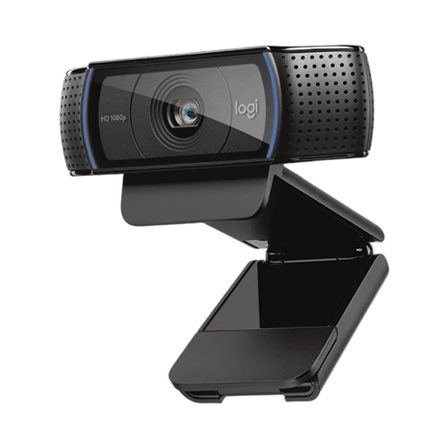 Logitech C920 Pro Webcam - 1080p - 30 FPS - Glass Lens/78° FOV - Dual-Mic Stereo Audio - Black