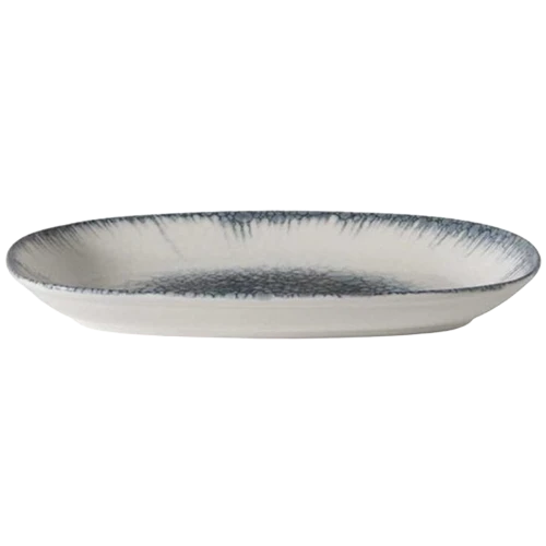 Gural Antares Model GBSEO29KYR14711 Elegant Oval Plate 29×17 cm - White / Blue