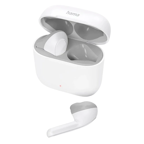 Hama Freedom Light Bluetooth Headphones 184068 True Wireless Earbuds - Up to 28 Hours With Charging Case - White