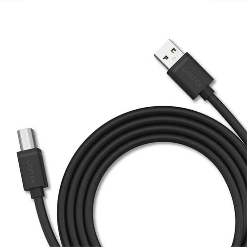 Unitek USB 2.0 to USB-B Cable - High-Speed Data Transfer - Versatile Compatibility - Black