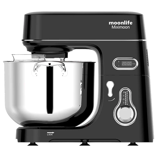 Moonlife Miximoon Silent Stand Mixer MF328 - 1500W - 10L Aluminum Bowl - 6 Speeds with Timer - Black